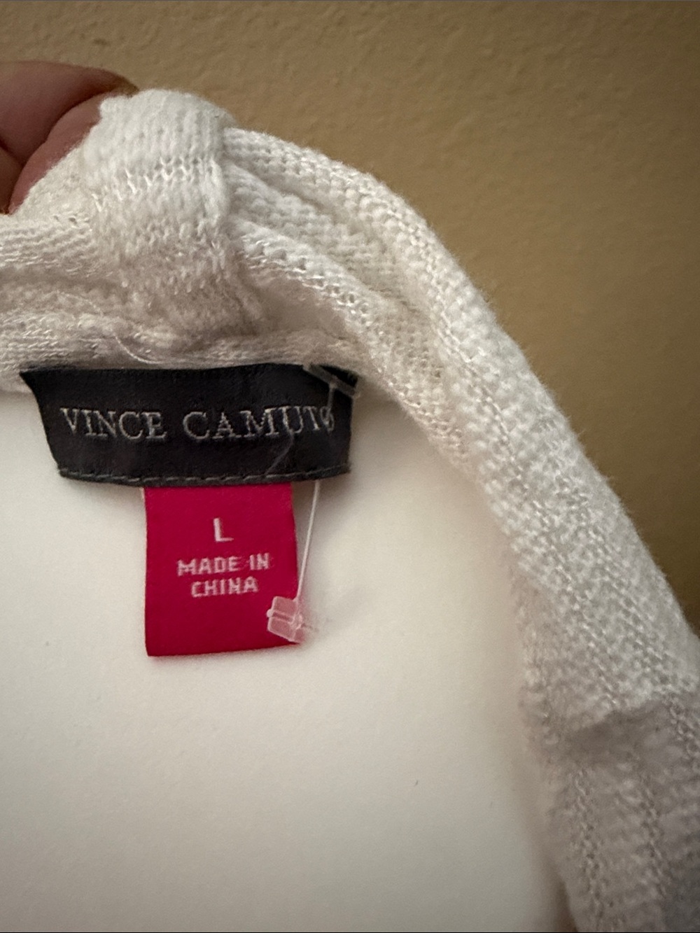 Vince Camuto White Hooded Short-Sleeve Sweatshirt - Picture 2 of 4